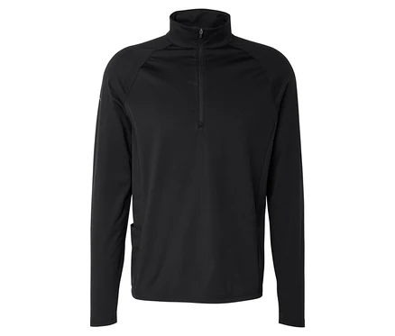 Černé sportovní termotriko »Half Zip« se stojáčkem a malou boční kapsou.