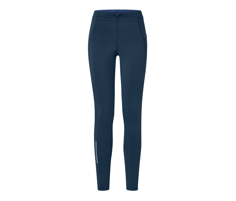 Tmavě modré běžecké termolegíny.