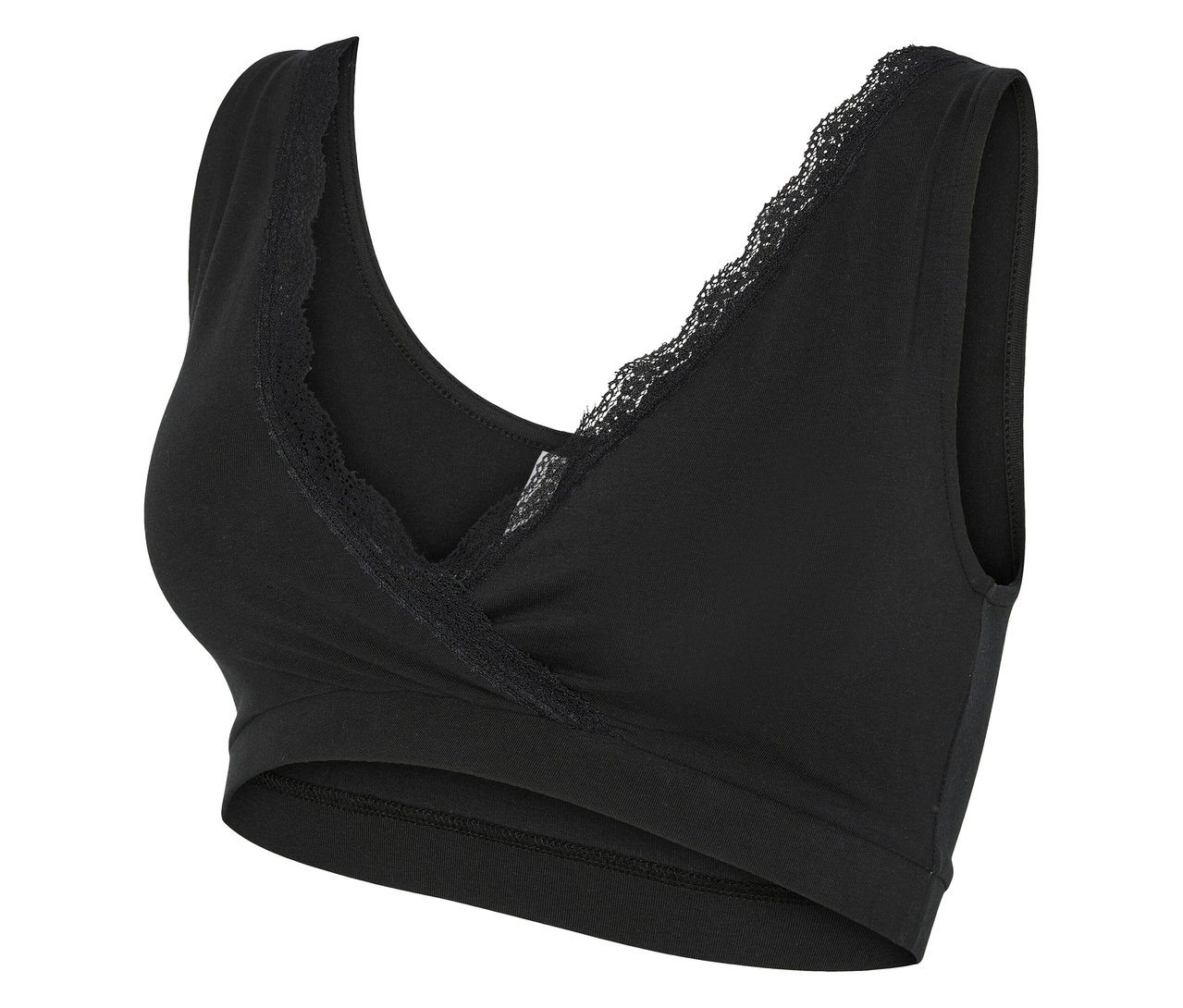 Černá krajková podprsenka MAMALICIOUSMLHELENA CROSSY LACE BRA 2F 2-P NOOS.