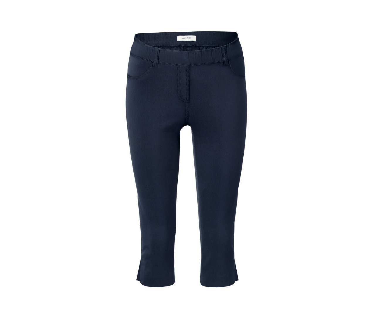 Tmavě modré 3/4 kalhoty.