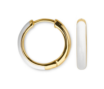 Dva pozlacené kreolky, 2 ks, jeden kreolek je otočený dopředu a druhý leží vedle.