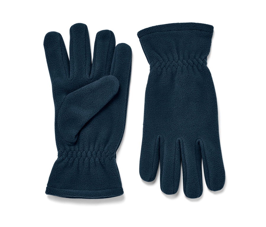 Dvoje fleecové rukavice.