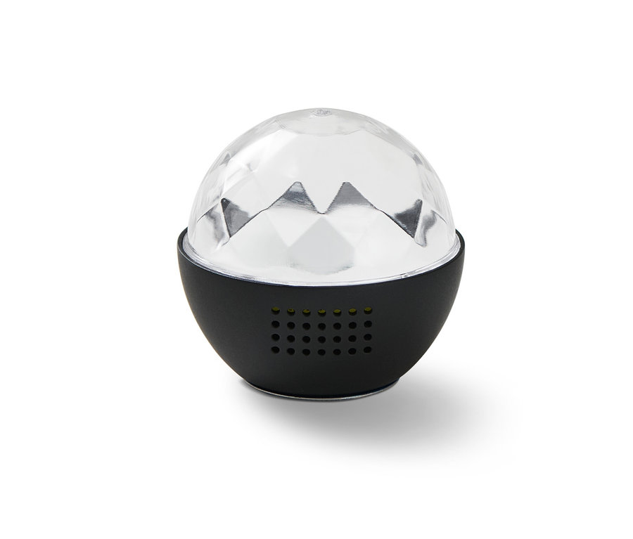 Mini diskokoule s černou základnou.