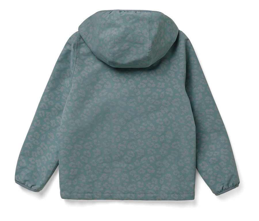 Dětská termo bunda do deště s reflexními prvky zezadu.