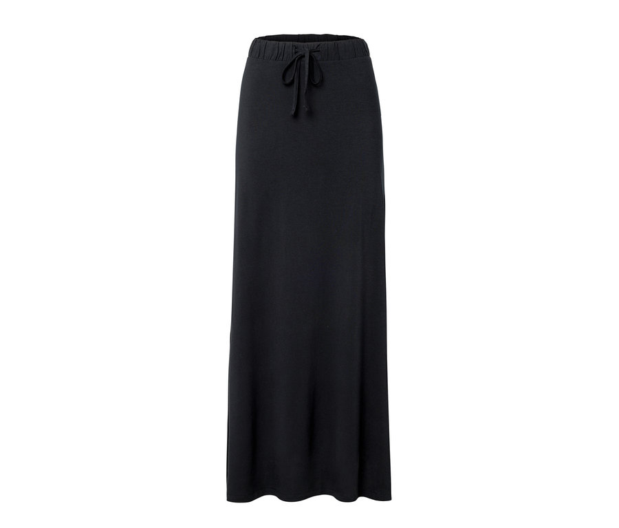 Černá dlouhá žerzejová sukně.