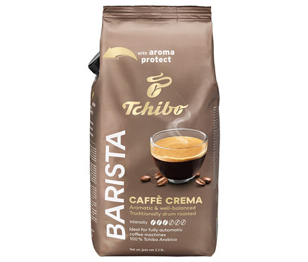 Balení zrnkové kávy Barista Caffè Crema – 8 x 1 kg.