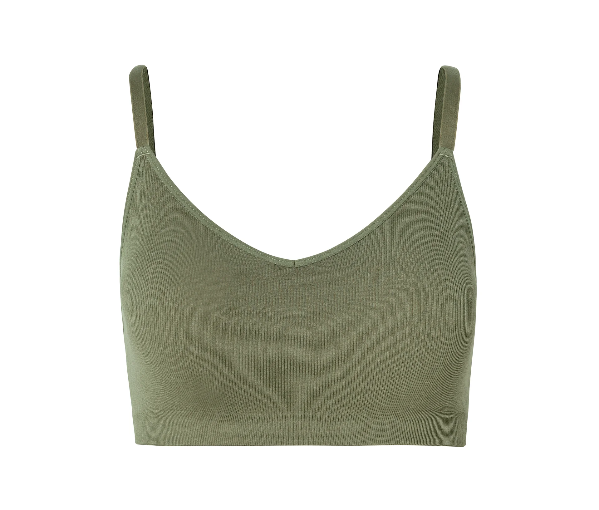 Bezešvá podprsenka, khaki