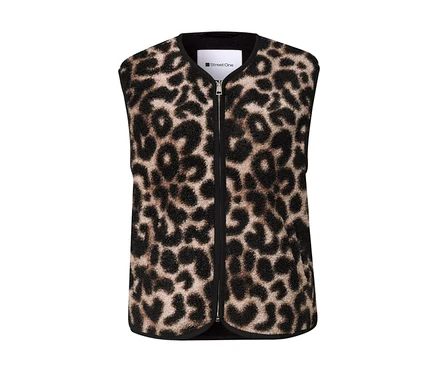 Vesta Street One s leopardím vzorem a zipem.