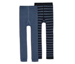 1x tmavomodro-denimové proužky, 1x modrý denim