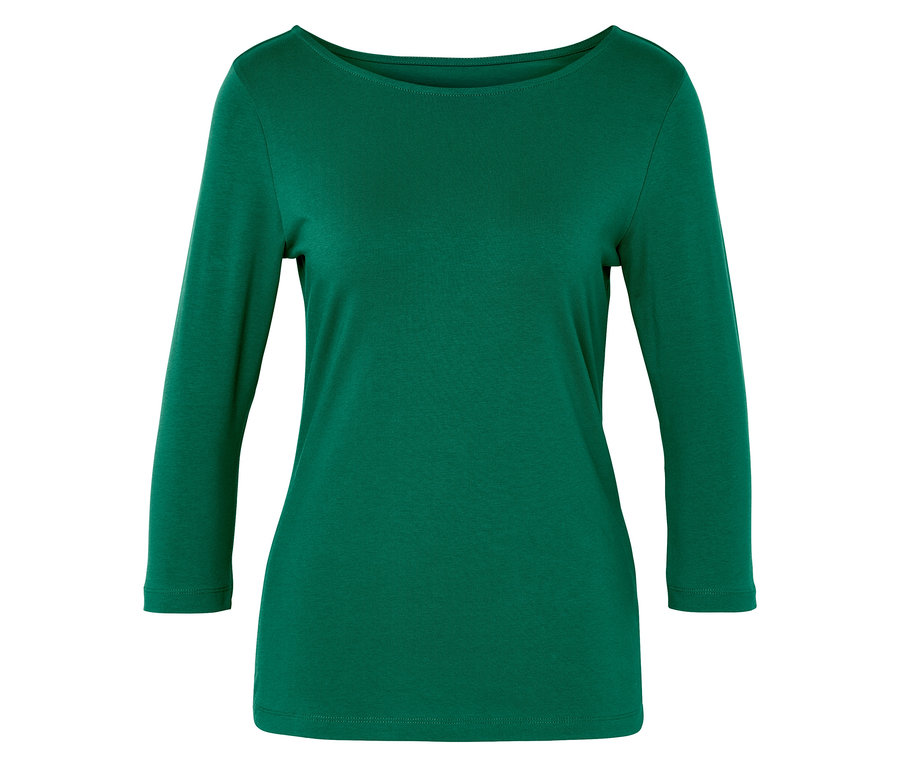 Zelené triko s 3/4 rukávem.