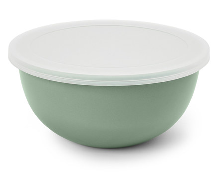 Smaltovaná mísa na servírování a přípravu, s víkem