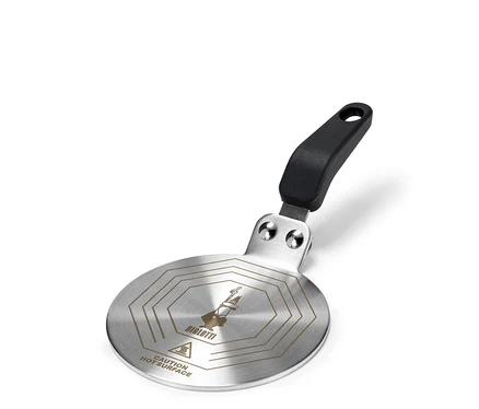 Indukční plotýnka »Bialetti«, 13 cm, s černou rukojetí.