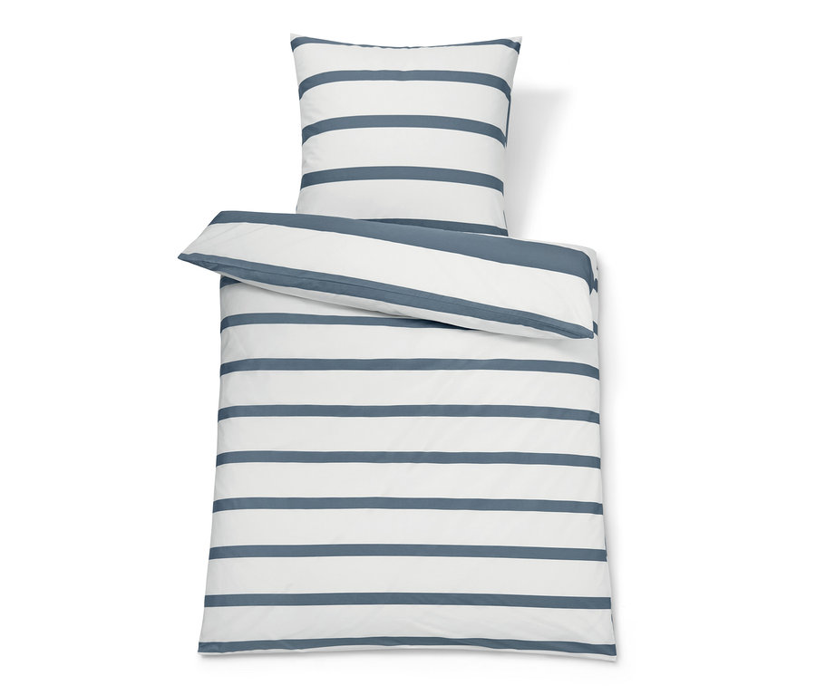 Pruhované perkálové povlečení standardní velikosti s povlakem na polštář.