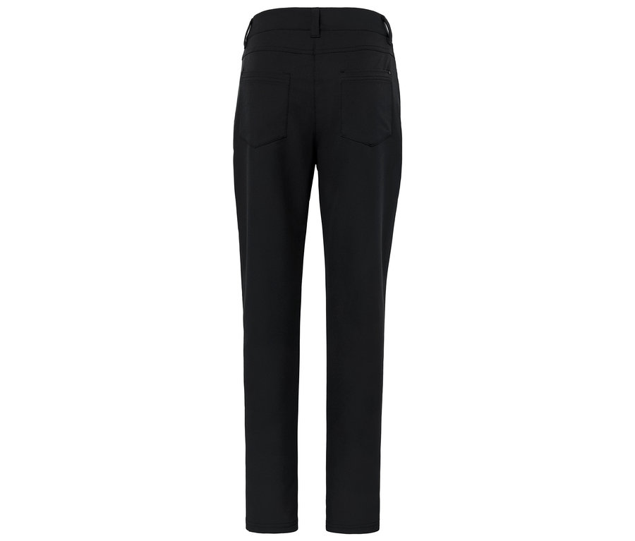 Černé kalhoty na bílém pozadí.