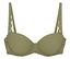 Podprsenka Triumph Amourette WP v barvě olive gold s krajkovými detaily na ramínkách a po stranách.