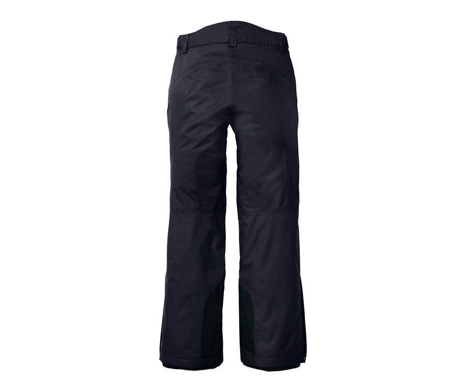 Tmavě modré lyžařské kalhoty.