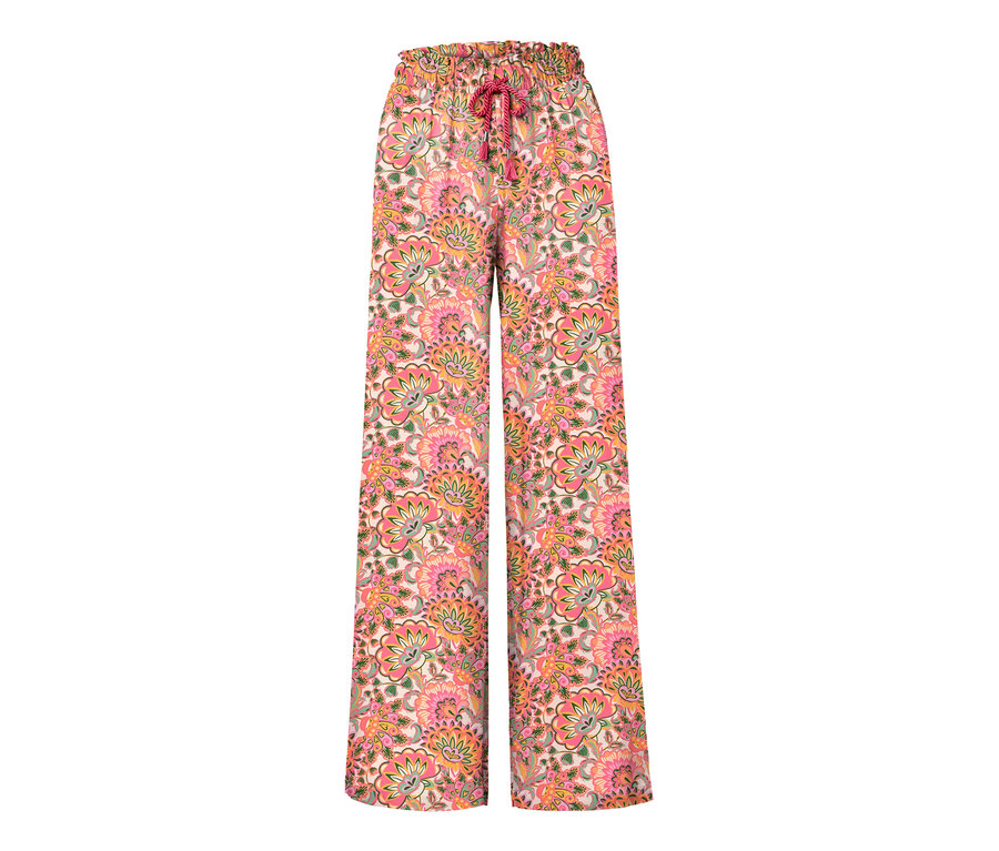 Kalhoty Pohodlné kalhoty s květinovým vzorem.