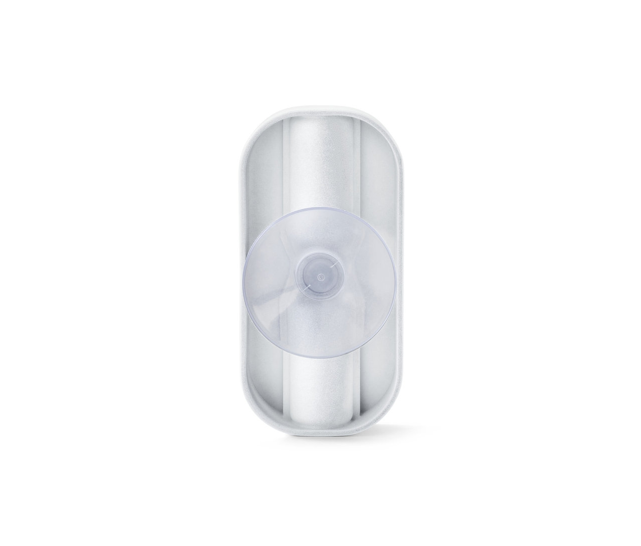 Bílé přesýpací hodiny do sprchy s přísavkou.