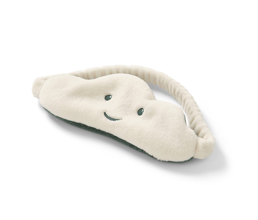 Maska na spaní Mráček leží na bílém pozadí.