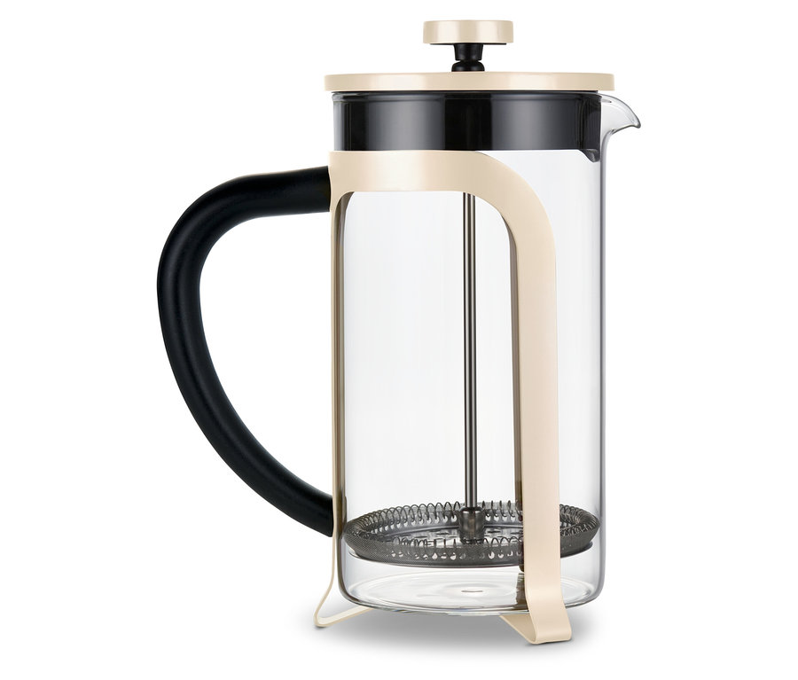 French press konvička 800 ml, 6 šálků, v béžové barvě.