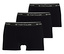 Troje černé boxerky Tom Tailor »Buffer« leží na sobě. Mají bílý pas s nápisem »Tom Tailor«.
