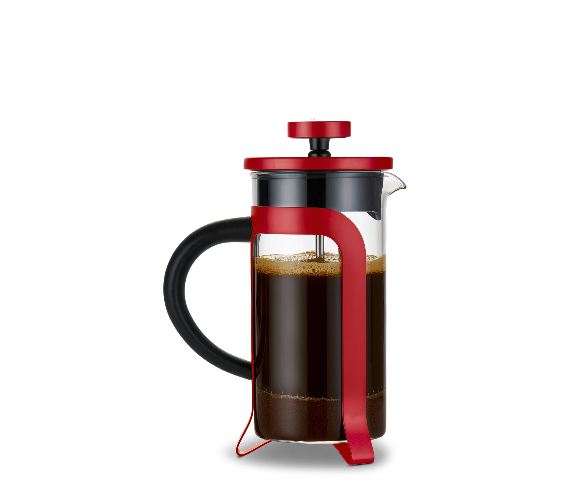 Konvička french press 300 ml, 2 šálky, červená