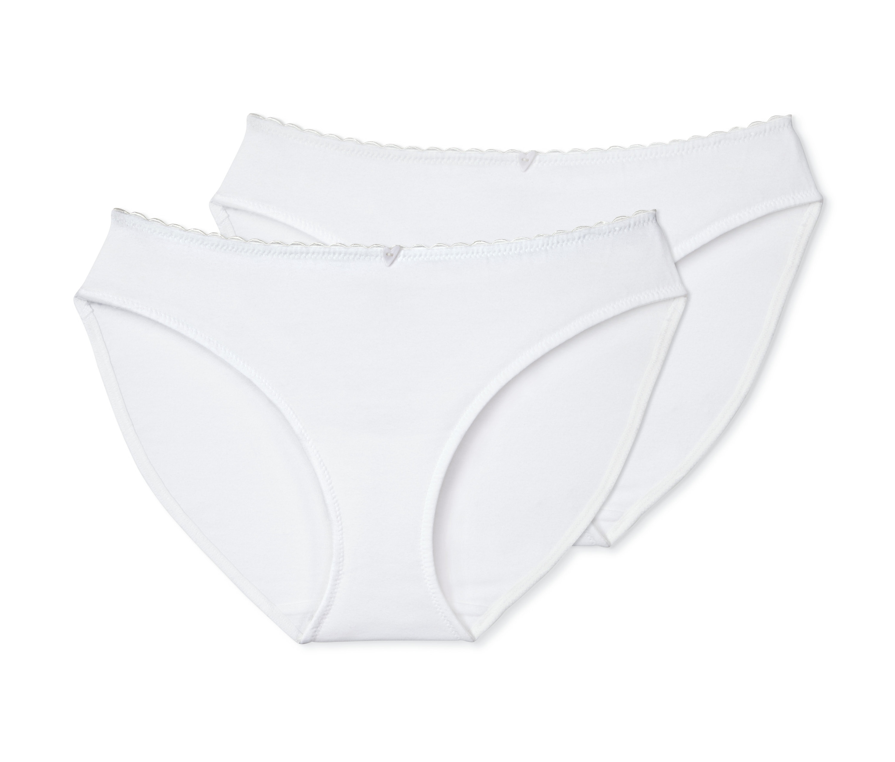 Dvoje bílé kalhotky.