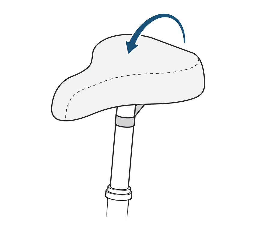 Nákres potahu na cyklistické sedlo.