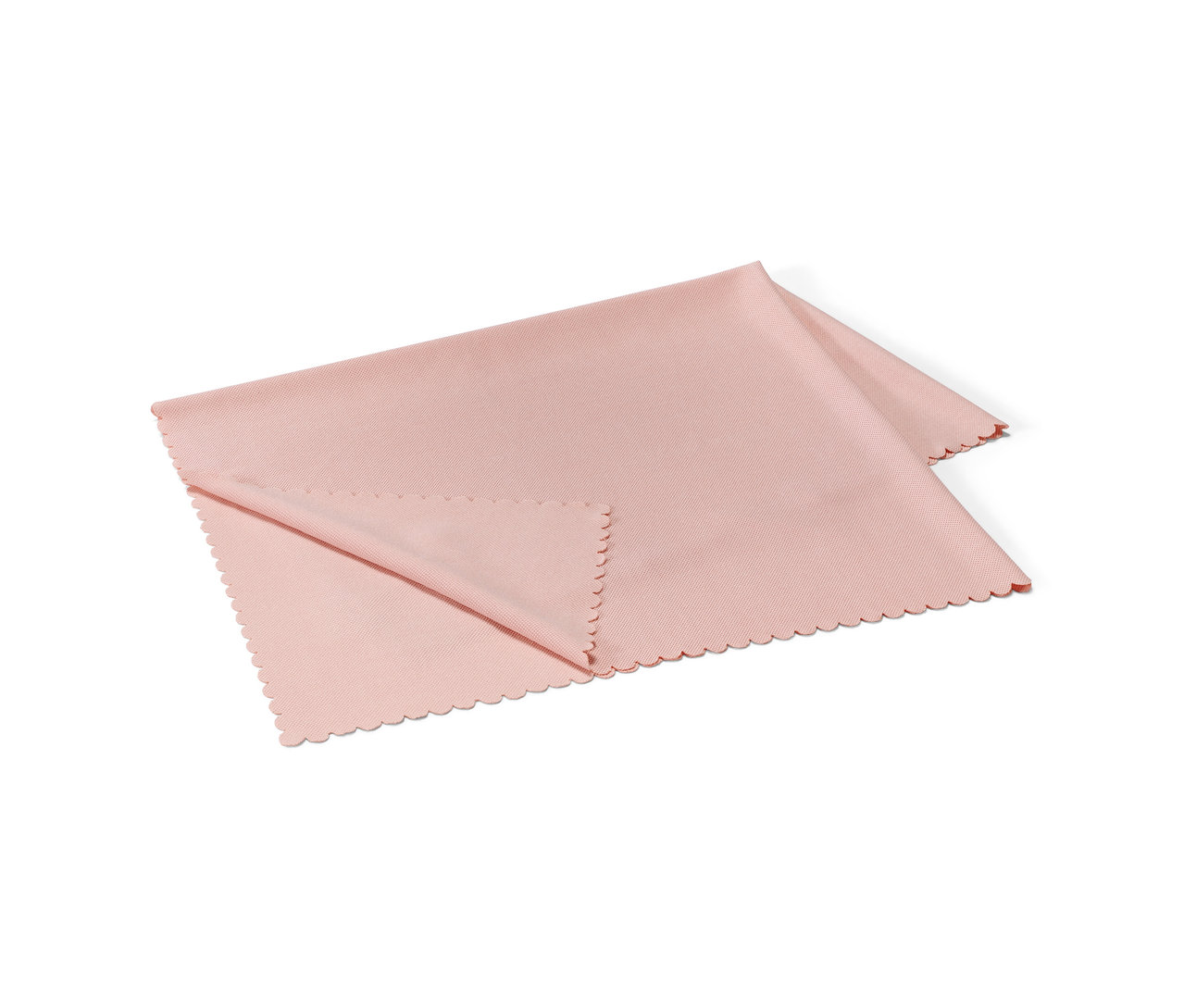 Velká utěrka na leštění s ozdobným okrajem.