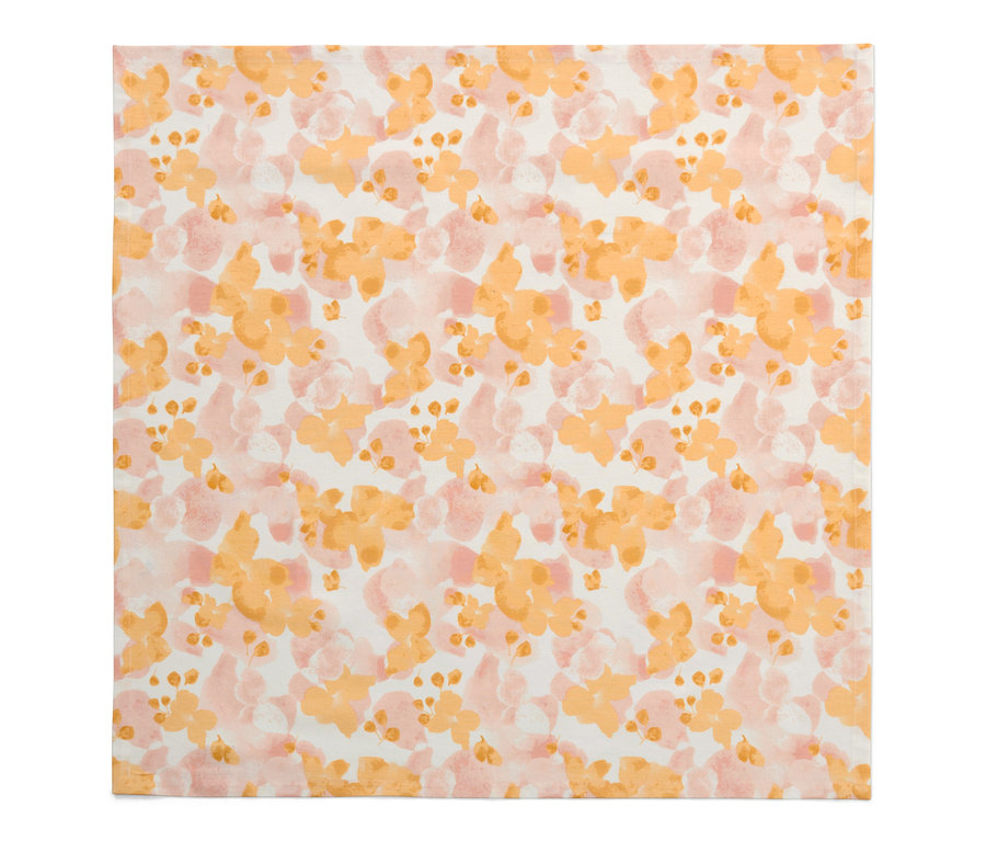 Květinový středový ubrus, cca 90 x 90 cm.