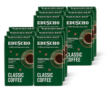 Řada balení mleté kávy EDU Classic Traditional 250 g.