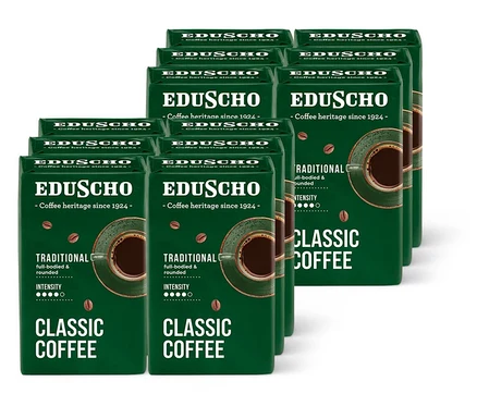 Řada balení mleté kávy EDU Classic Traditional 250 g.