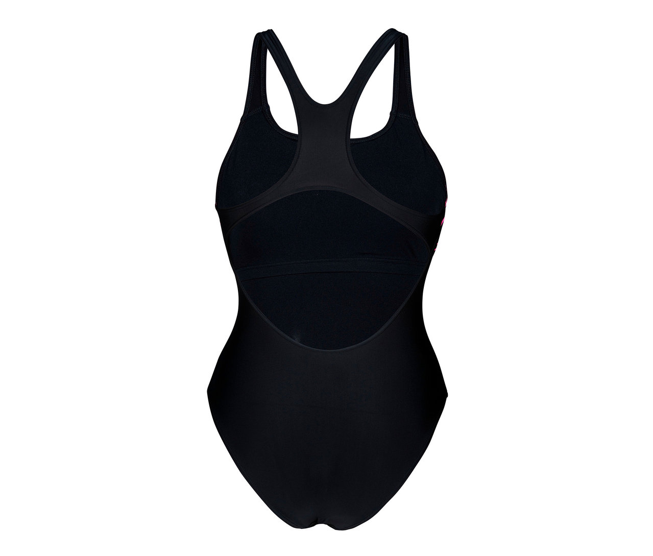 Detailní pohled zezadu na dámské plavky s podprsenkou arena Feel Lily Swim Pro Back v černé barvě.