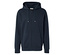 Tmavě modrá mikina s kapucí na zip.