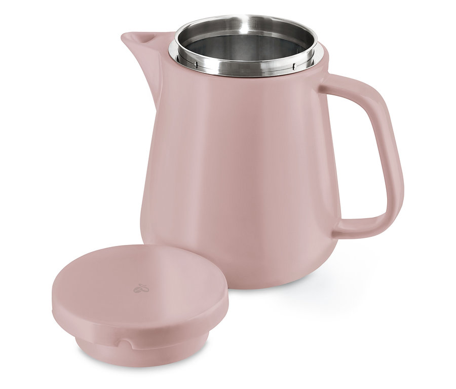 Keramická konvice na přípravu kávy, růžová