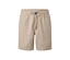 Béžové lněné šortky.