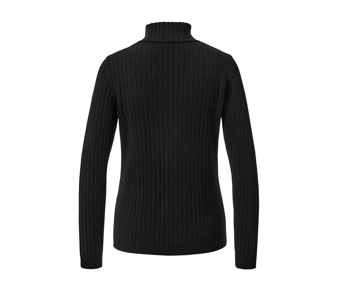 Černý žebrovaný rolák.