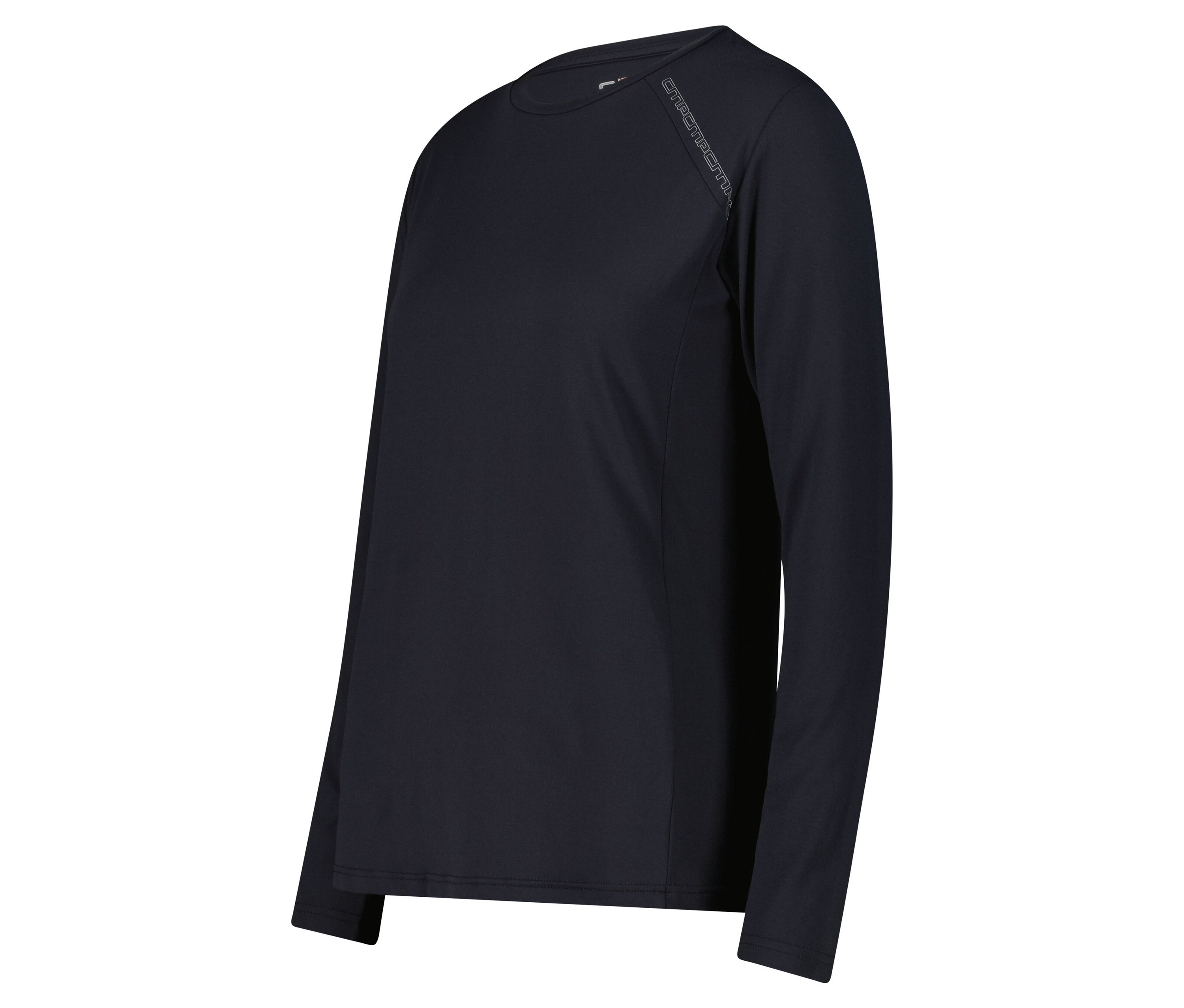 Tmavě modré tričko s dlouhým rukávem na bílém pozadí.