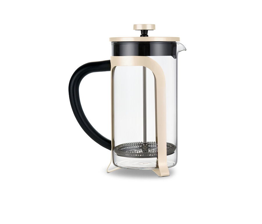 French press konvička 800 ml, 6 šálků, v béžové barvě.
