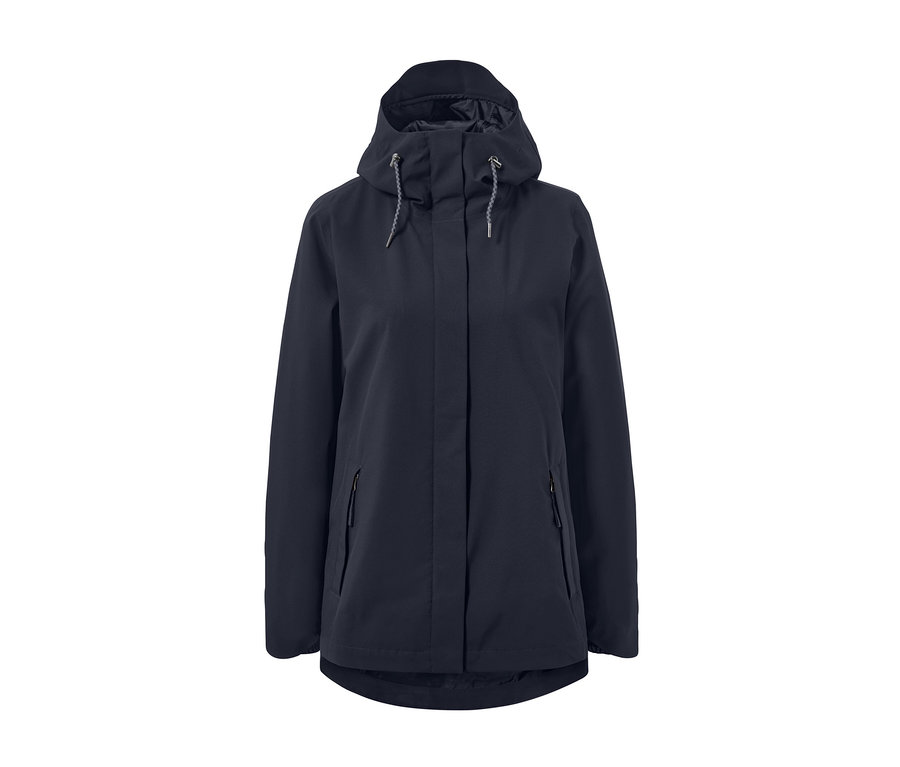 Tmavě modrá funkční outdoorová bunda.