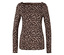 Dámská halenka s dlouhým rukávem a zvířecím vzorem.