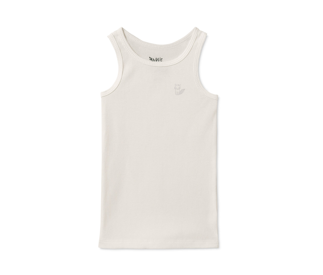 Bílé žebrované tílko z 3dílné sady.