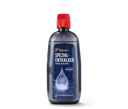 Láhev speciálního odvápňovače durgol® o objemu 400 ml s červeným uzávěrem na bílém pozadí.