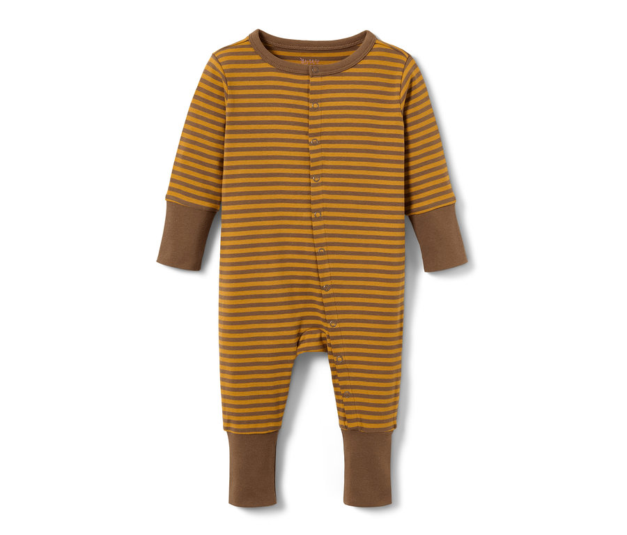 Pruhované pyžamo, 3 ks, s dlouhými rukávy a nohavicemi.