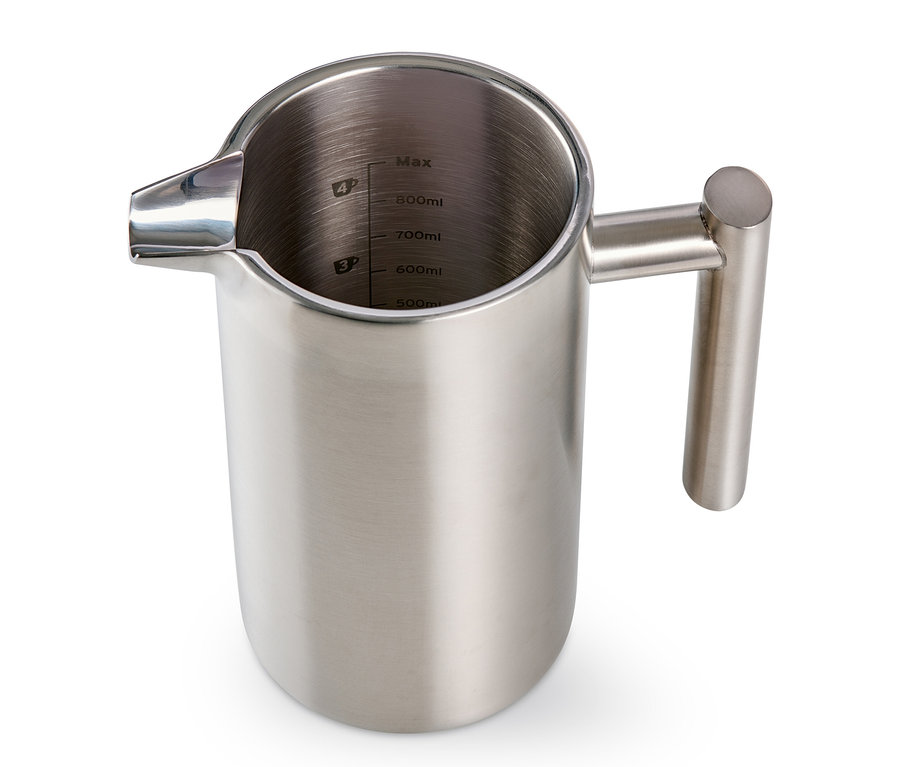 Nerezová dvoustěnná konvička french press 900 ml.
