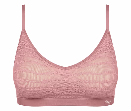 Růžová krajková podprsenka sloggi FREE Evolve PU Lace.