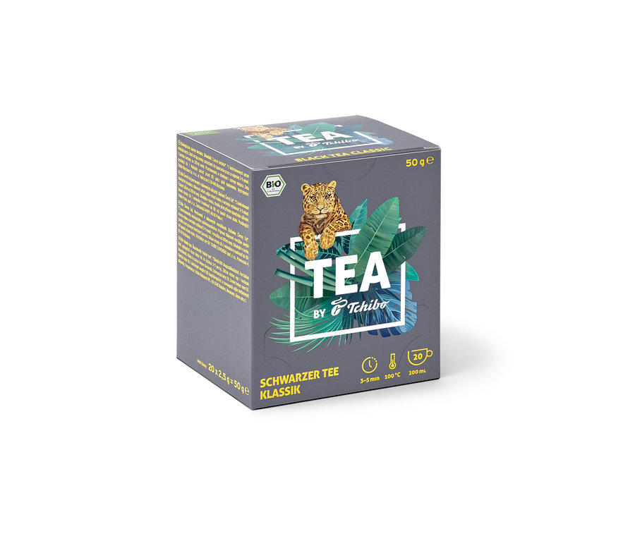 Balení BIO TEA by Tchibo Klassik 8 × 20 × 2,5 g.