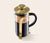Konvička french press se stlačovacím sítkem 300 ml, zlatá