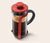 Konvička french press se stlačovacím sítkem 300 ml, červená