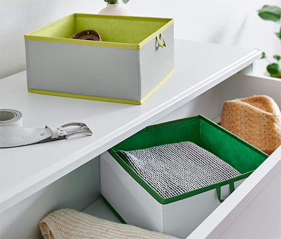 Úložné boxy do zásuvky, 2 ks, velké